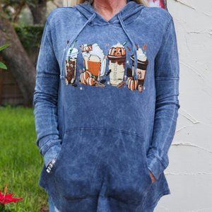 NWT Sew In Love Pumpkin Spice Four Cups Coffee, Soda, Beer And Ice Cream With Pu